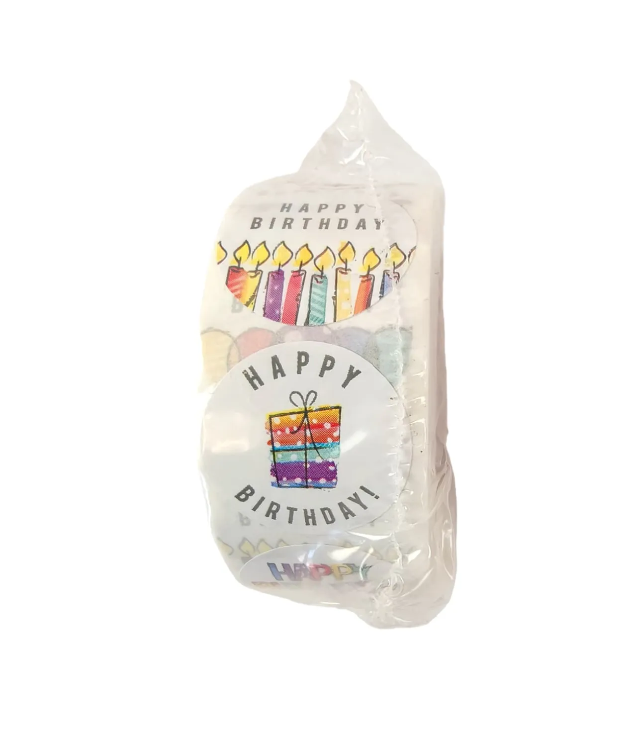 Happy Birthday Sticker Roll 2.5×2.5cm 500pc