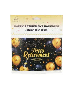 Happy Retirement Backdrop 100x150cm