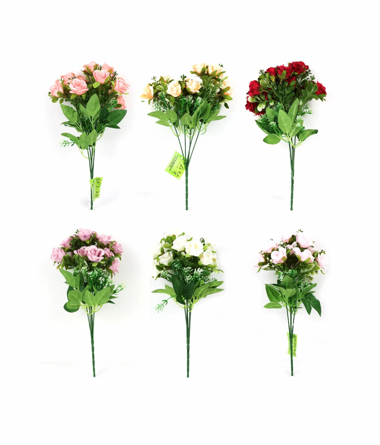 15 Head Small Rose Bunch Assorted 32cm