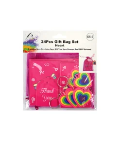 Heart Gift Bag Set 24pc