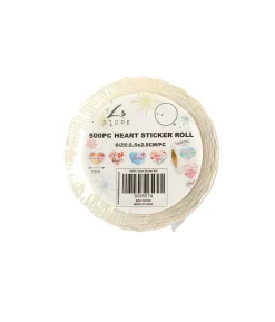 Heart Love Sticker Roll 2.5×2.5cm 500pc