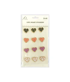Heart Stickers 12pc