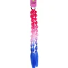 Hot Pink+Blue Party Braid Wig 55cm