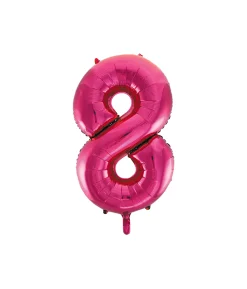 Hot Pink Foil Number Balloon 8