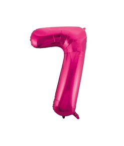 Hot Pink Foil Number Balloon 7