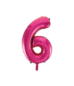Hot Pink Foil Number Balloon 6