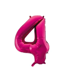 Hot Pink Foil Number Balloon 4