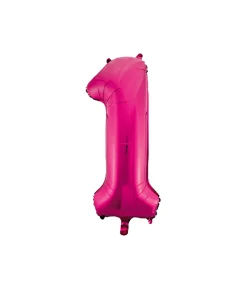 Hot Pink Foil Number Balloon 1