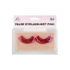 Hot Pink Metallic False Eyelashes