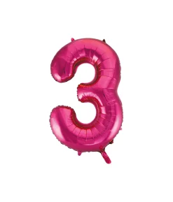 Hot Pink Number Foil Balloon 3