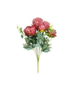Hot Pink Peony 11 Branch 8 Head 48cm