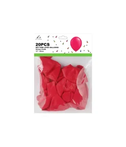 Hot Pink Plain Latex Balloons 12inch 20pk