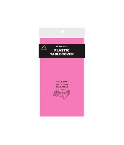 Hot Pink Plastic Tablecover 137x274cm