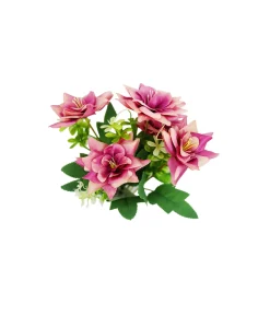 Hot Pink Rose 5 Head 28cm
