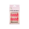 Hot Pink Round Press On Nails 24pc