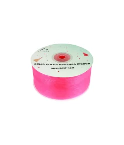 Hot Pink Solid Colour Organza Ribbon 5cm