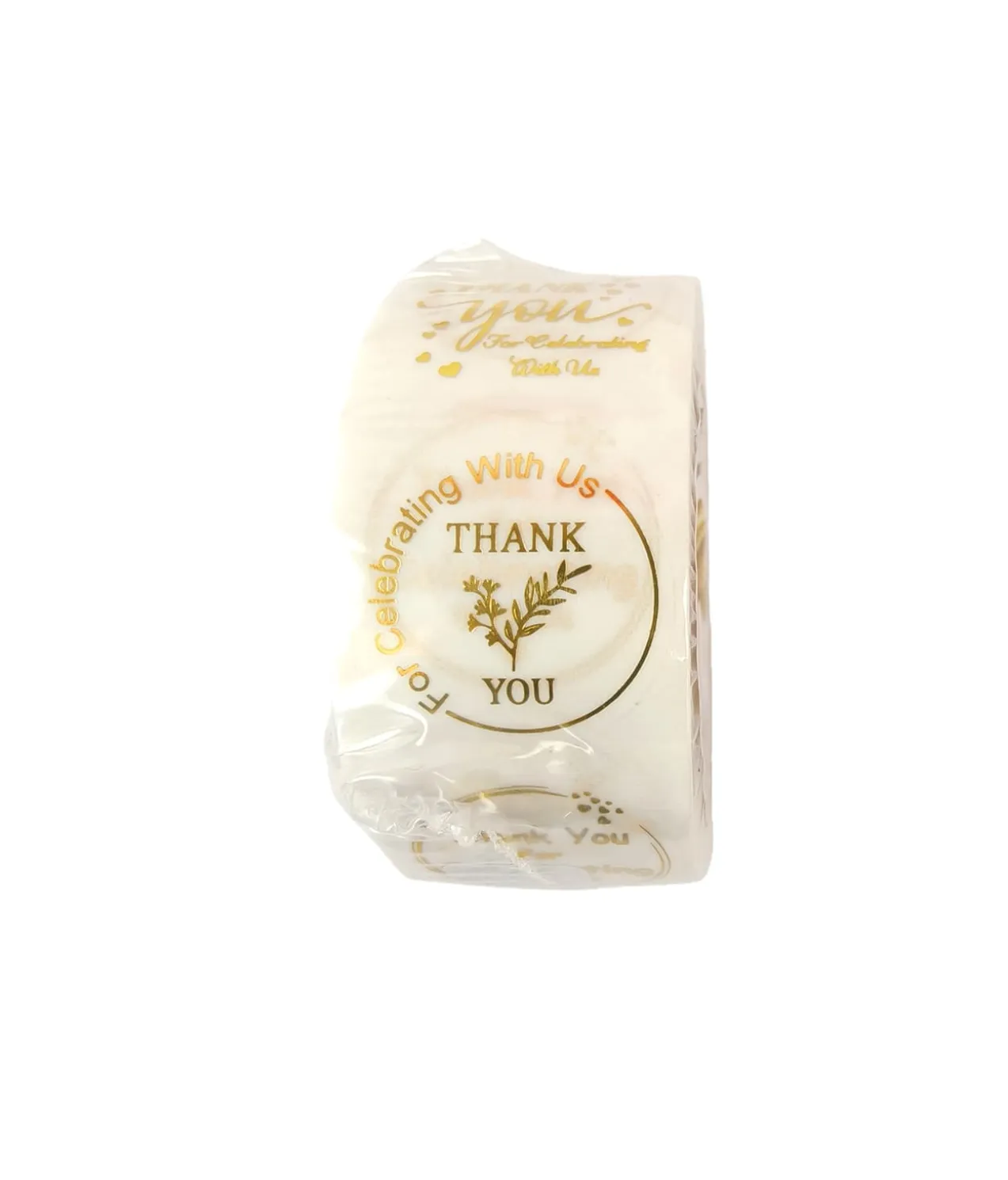 Hot Stamping Thank You Sticker Roll 2.5×2.5cm 500pc