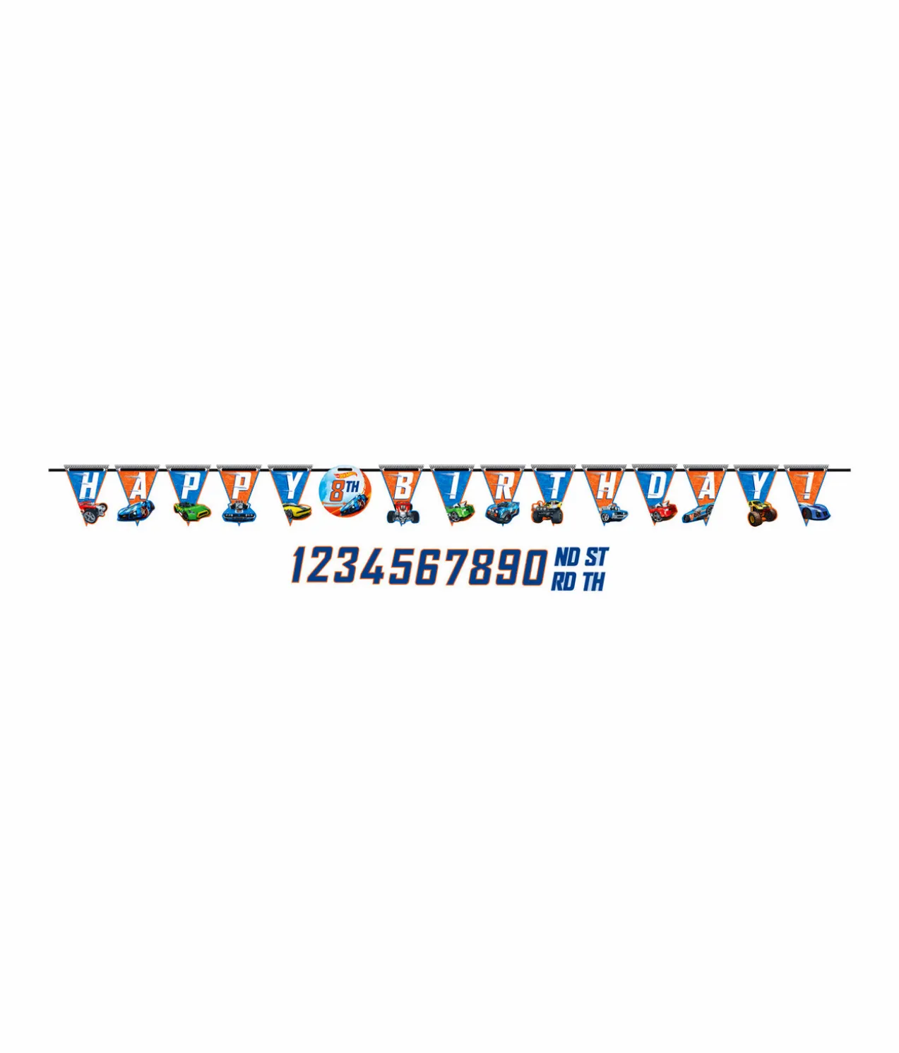 Hot Wheels Wild Racer Jumbo Add-An-Age Letter Banner