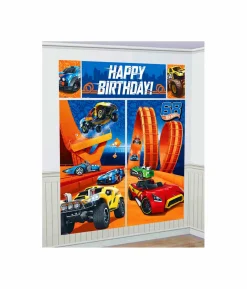 Hot Wheels Wild Racer Scene Setter Wall Decorations Kit