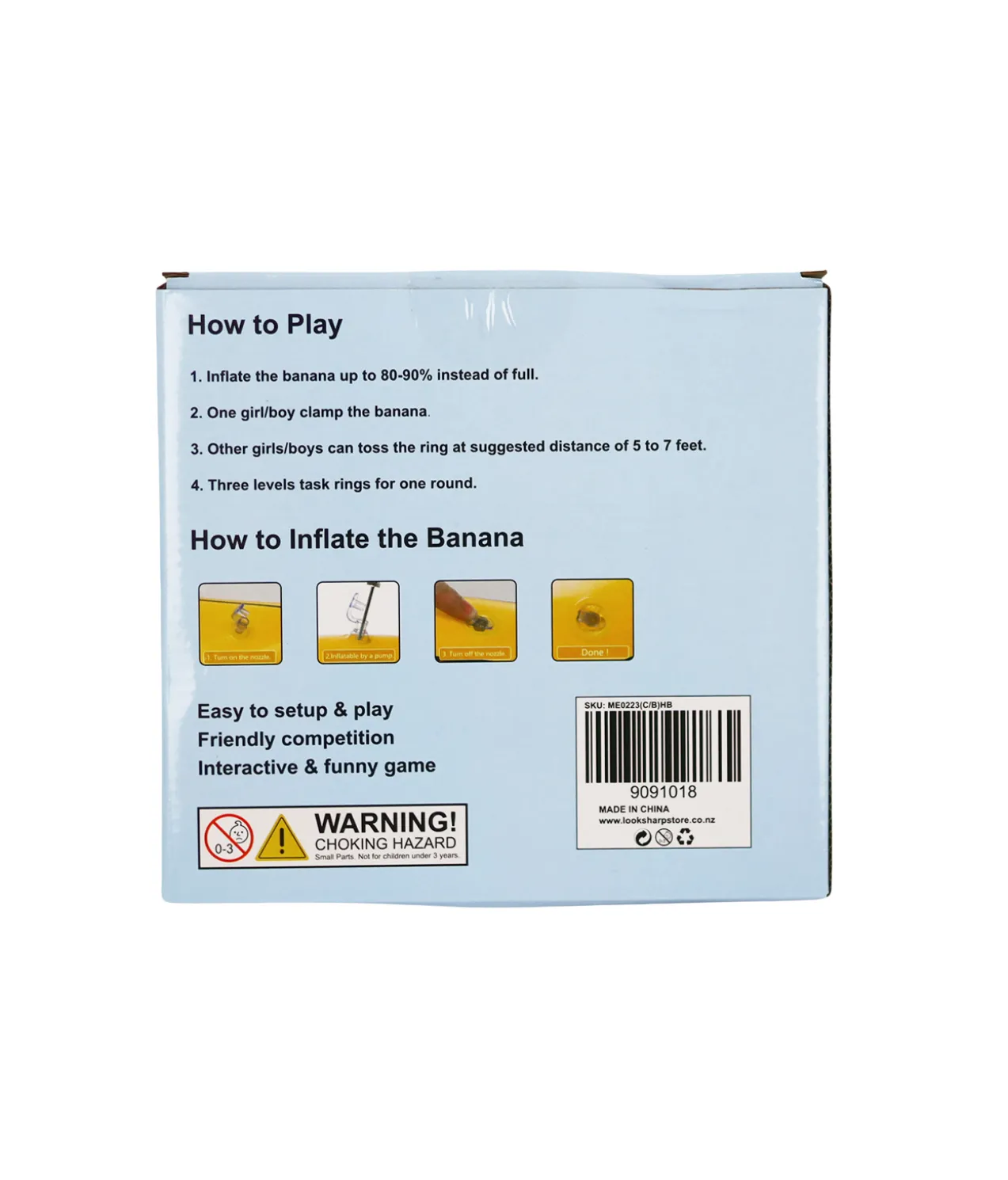 Inflatable Banana Toss Game Set 8pc