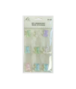 Iridescent Bear stickers 9pc