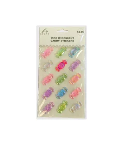 Iridescent Candy stickers 15pc