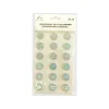 Iridescent Glitter Round Rhinestone Stickers 18pc