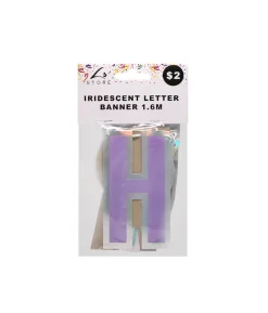 Iridescent Happy Birthday Letter Banner 1.6m