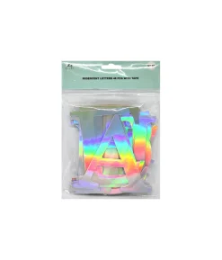 Iridescent Letters With Tape 46pc