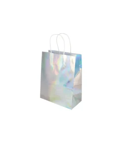 Iridescent Medium Paper Bags 27cm 3pk