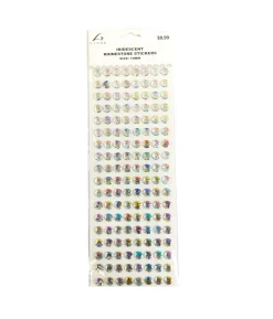 Iridescent Rhinestone Stickers 10mm