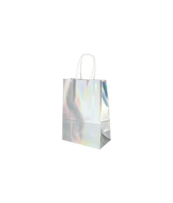 Iridescent Small Paper Bags 21cm 4pk