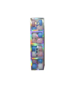 Iridescent Transparent Decoration Cube Set