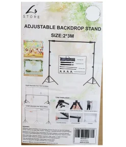 Iron Adjustable Backdrop Stand 2 x 3m