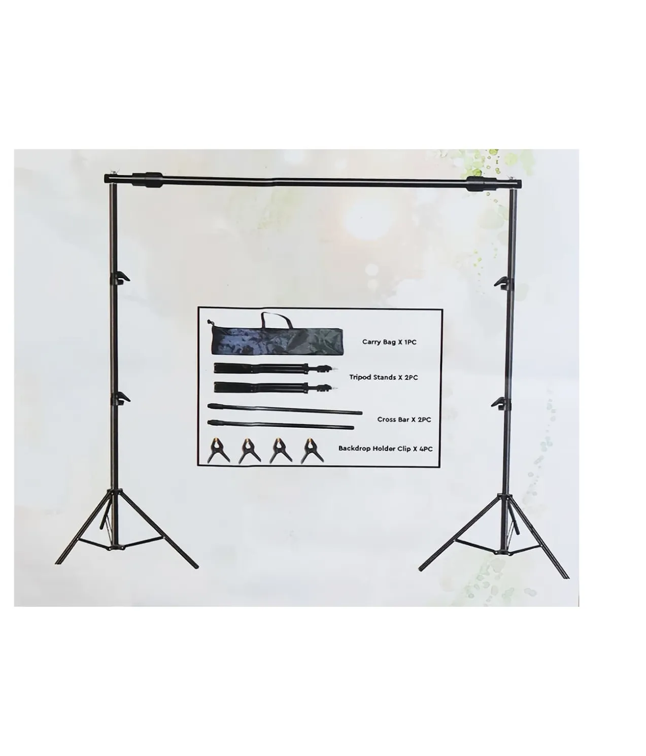 Iron Adjustable Backdrop Stand 2 x 3m