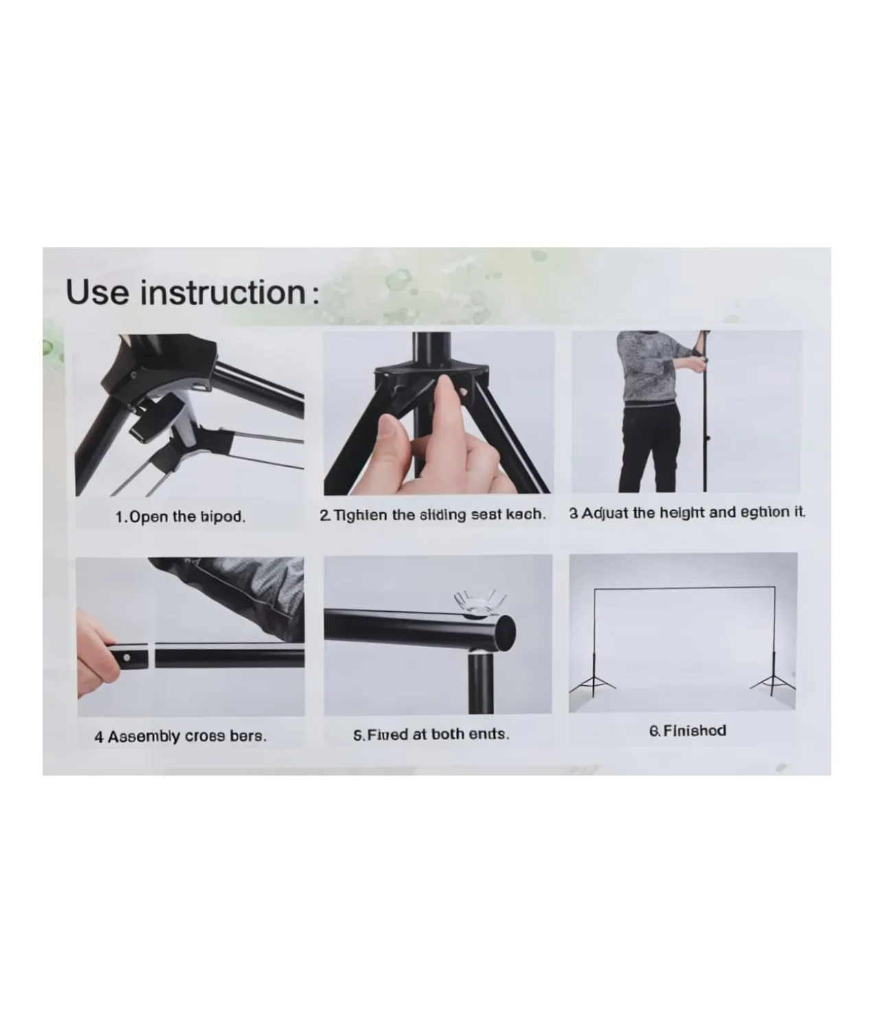 Iron Adjustable Backdrop Stand 2 x 3m