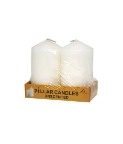 Ivory Pillar Candle 2pc 200g