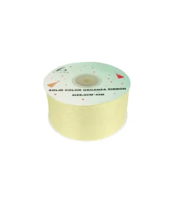 Ivory Solid Colour Organza Ribbon 5cm