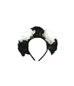 Jumbo Black & White Rose Headband