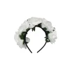 Jumbo Rose Headband White