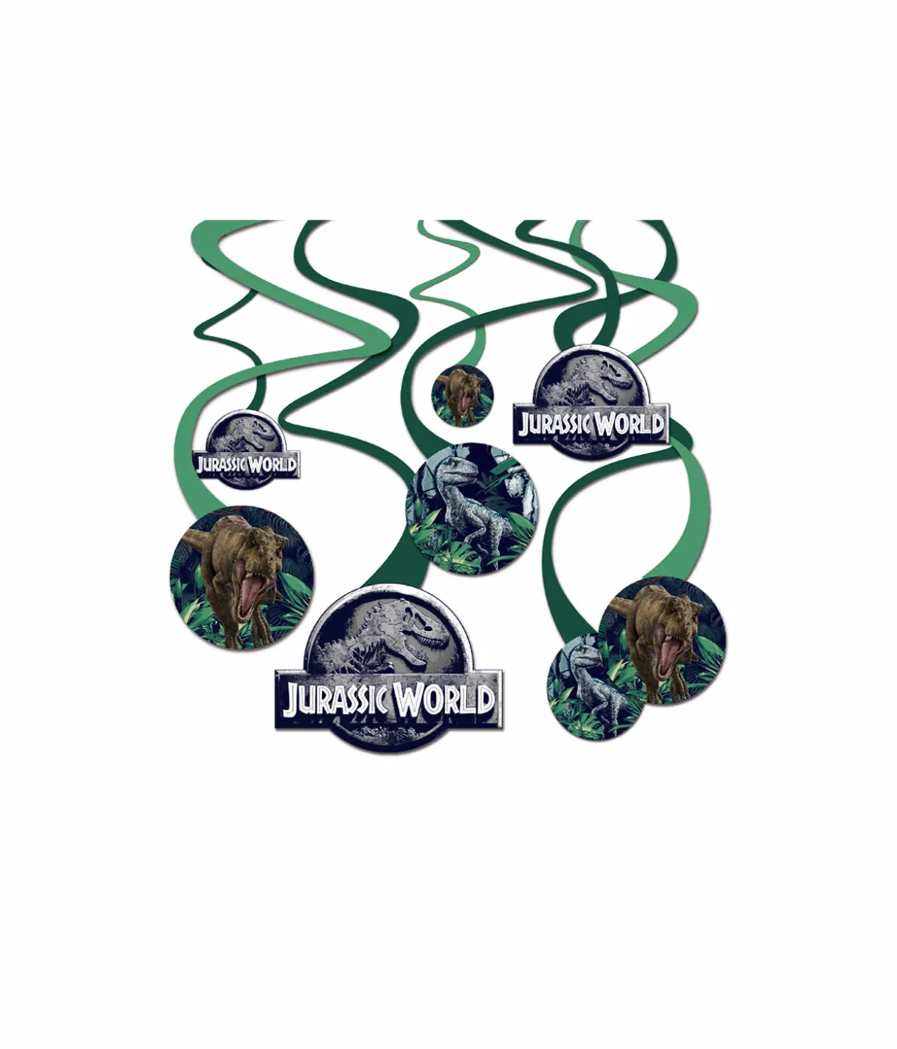 Jurassic Into the Wild 2-D Spiral Decorations