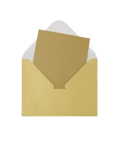 Kraft Brown Pearlised Cards & Envelopes Set 12pc