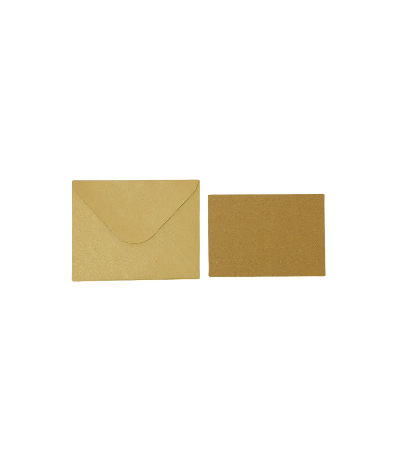 Kraft Brown Small Pearlised Cards & Envelopes Set 12pc