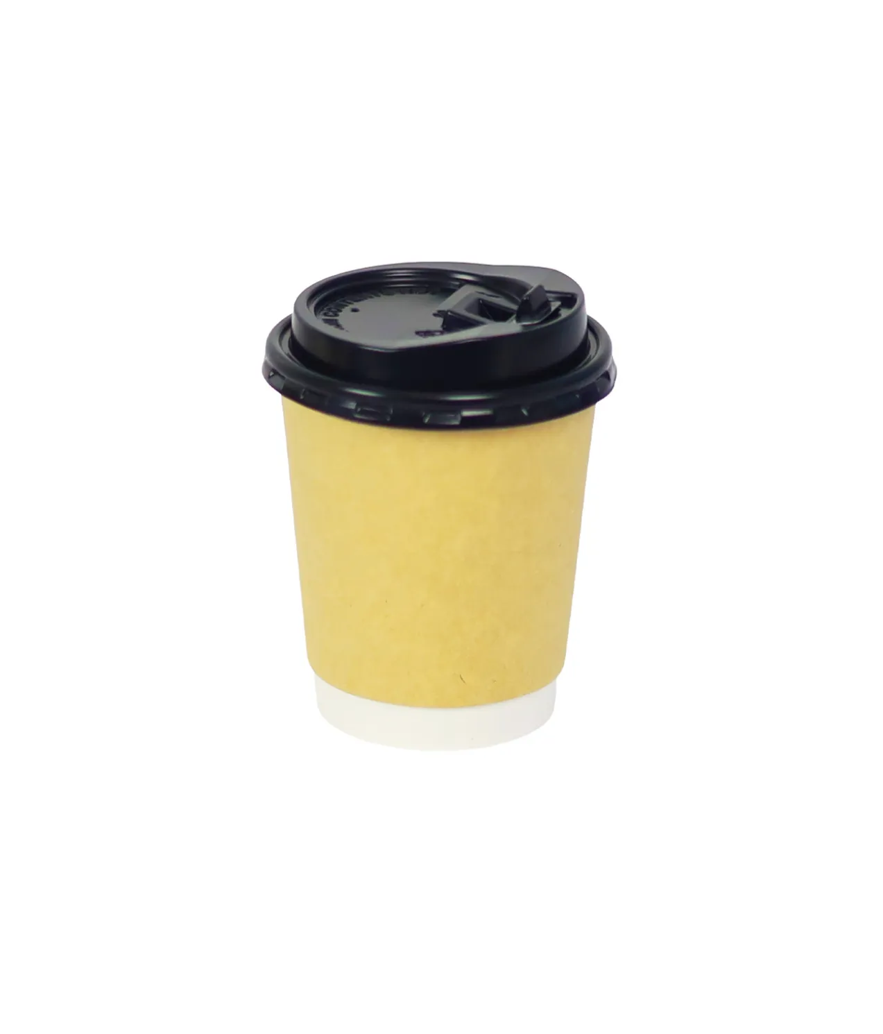 Kraft Double Wall Coffee Cups with Lid 24x12oz