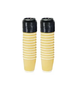Kraft Double Wall Coffee Cups with Lid 24x8oz