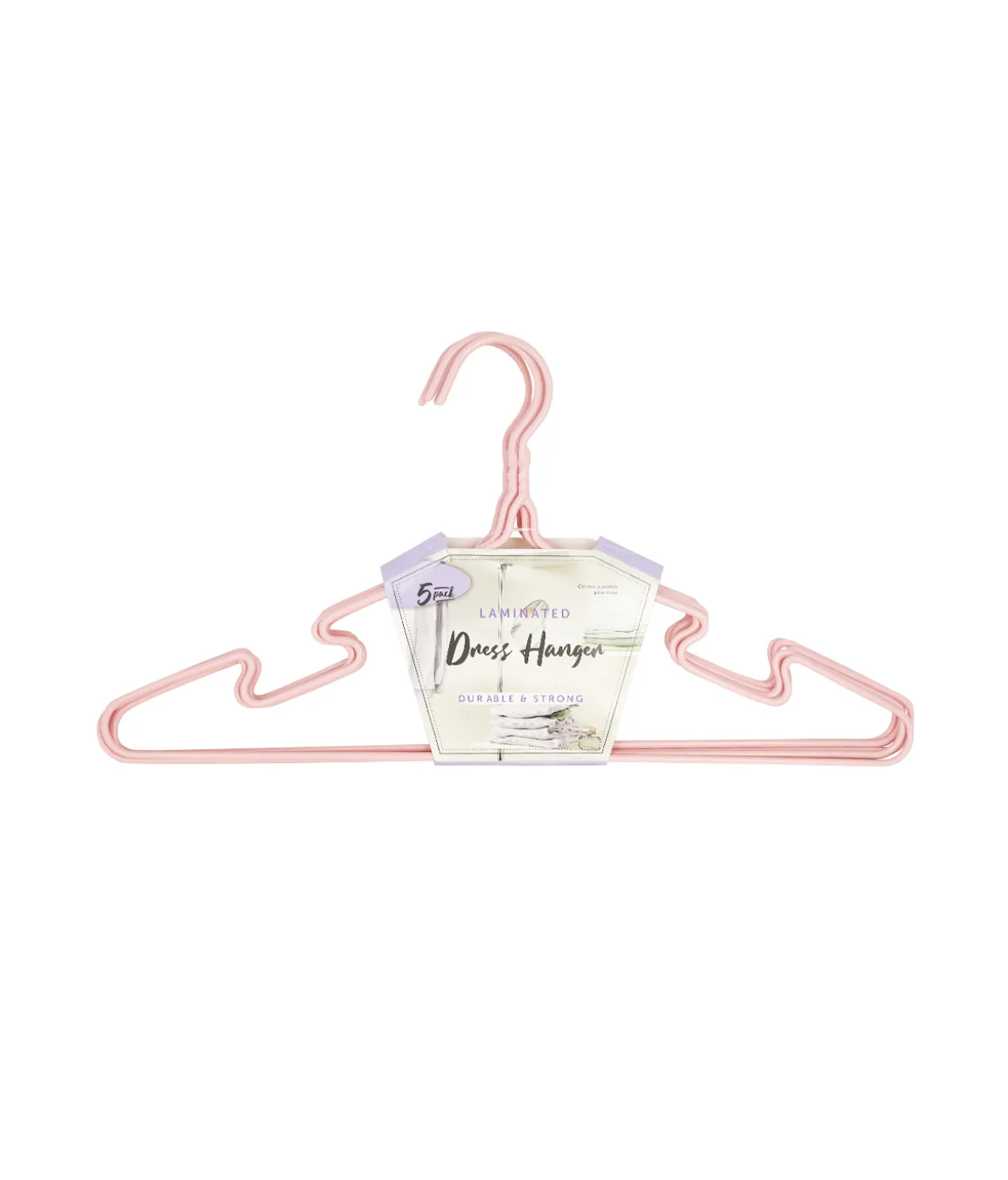 Laminated Dress Hangers 5pk Assorted