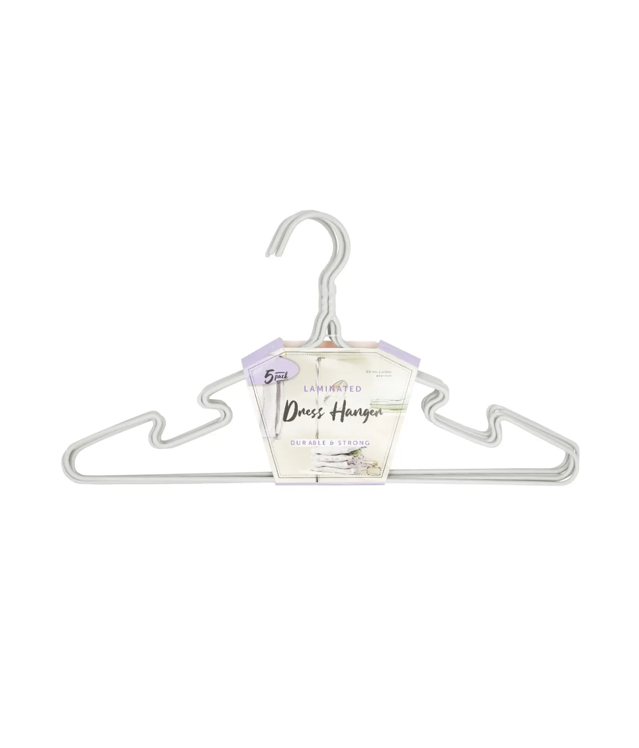 Laminated Dress Hangers 5pk Assorted