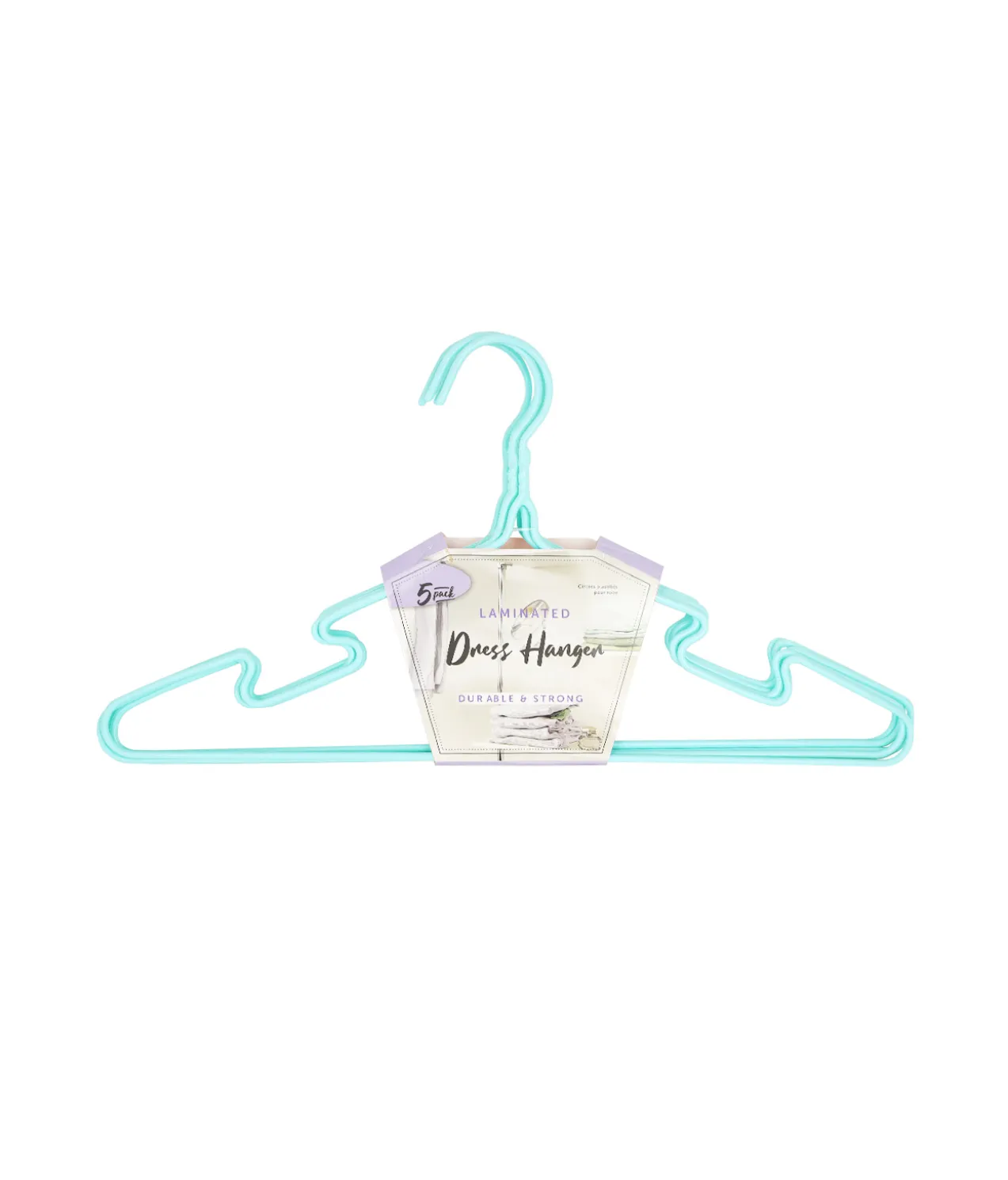 Laminated Dress Hangers 5pk Assorted