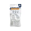 Laminated S-Shape Hooks 6pk