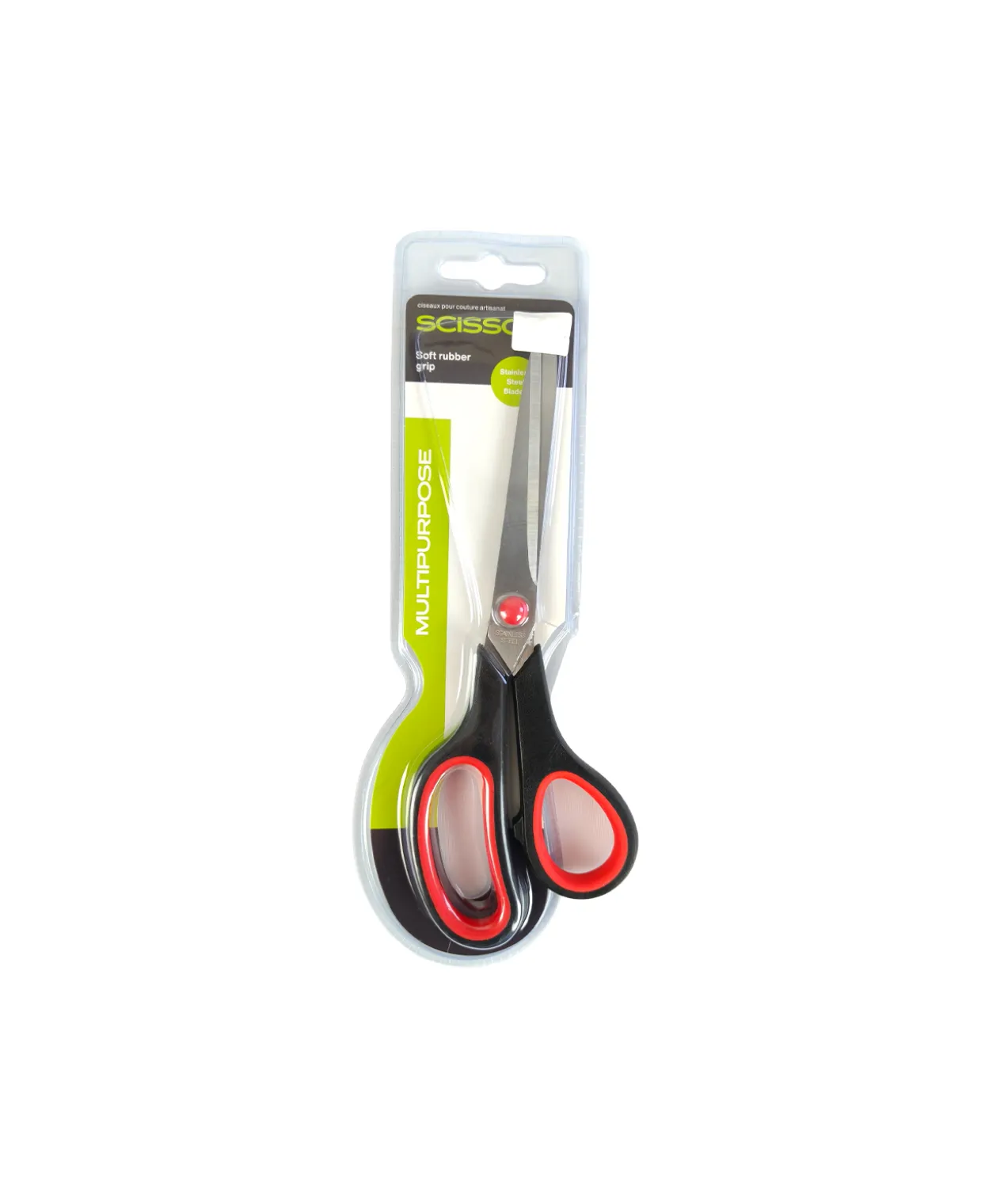 Large Rubber Scissors With Grip Assorted 22cm